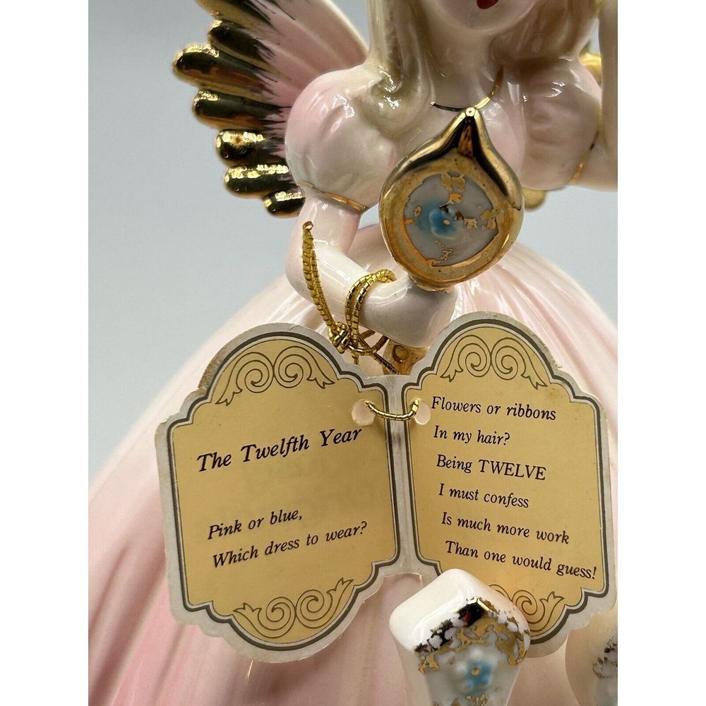 Josef Originals 12th Birthday Angel Figurine vintage with original tags‎ - Picture 10 of 10